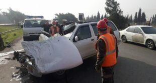 وفاة مواطن وإصابة 3 آخرين بحادث سير على طريق حمص - دمشق
