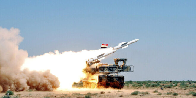 صاروخ سوري يلاحق طائرة اسرائيلية ويسقط في بلدة حولا جنوب لبنان