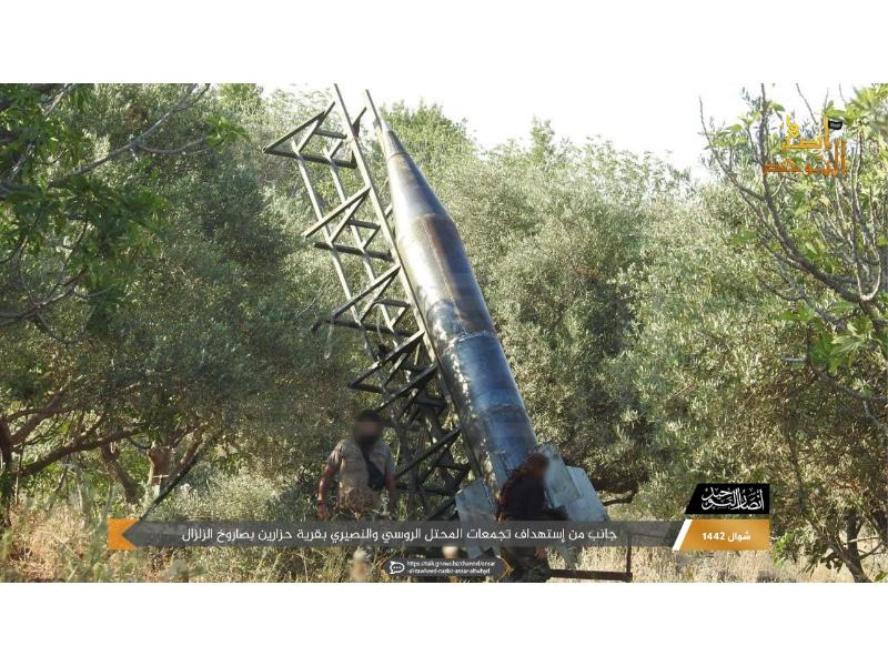 الزلزال.. صاروخ جديد يظهر في إدلب
