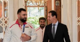 الرئيس الأسد يستقبل الرباع الأولمبي معن أسعد