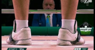 صورة حذاء البطل السوري في أولمبياد طوكيو معن اسعد تجتاح السوشيل ميديا