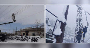 وزير الكهرباء: 97 بالمئة من الأعطال الكهربائية التي تسببت بها العاصفة الثلجية تم إصلاحها