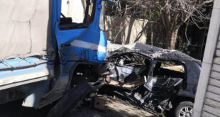 حادث سير على طريق القصر في دمشق