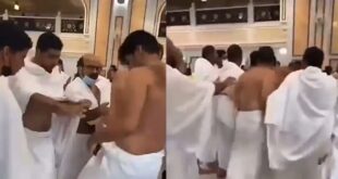 بالفيديو.. شجار بين معتمرين داخل المسجد الحرام