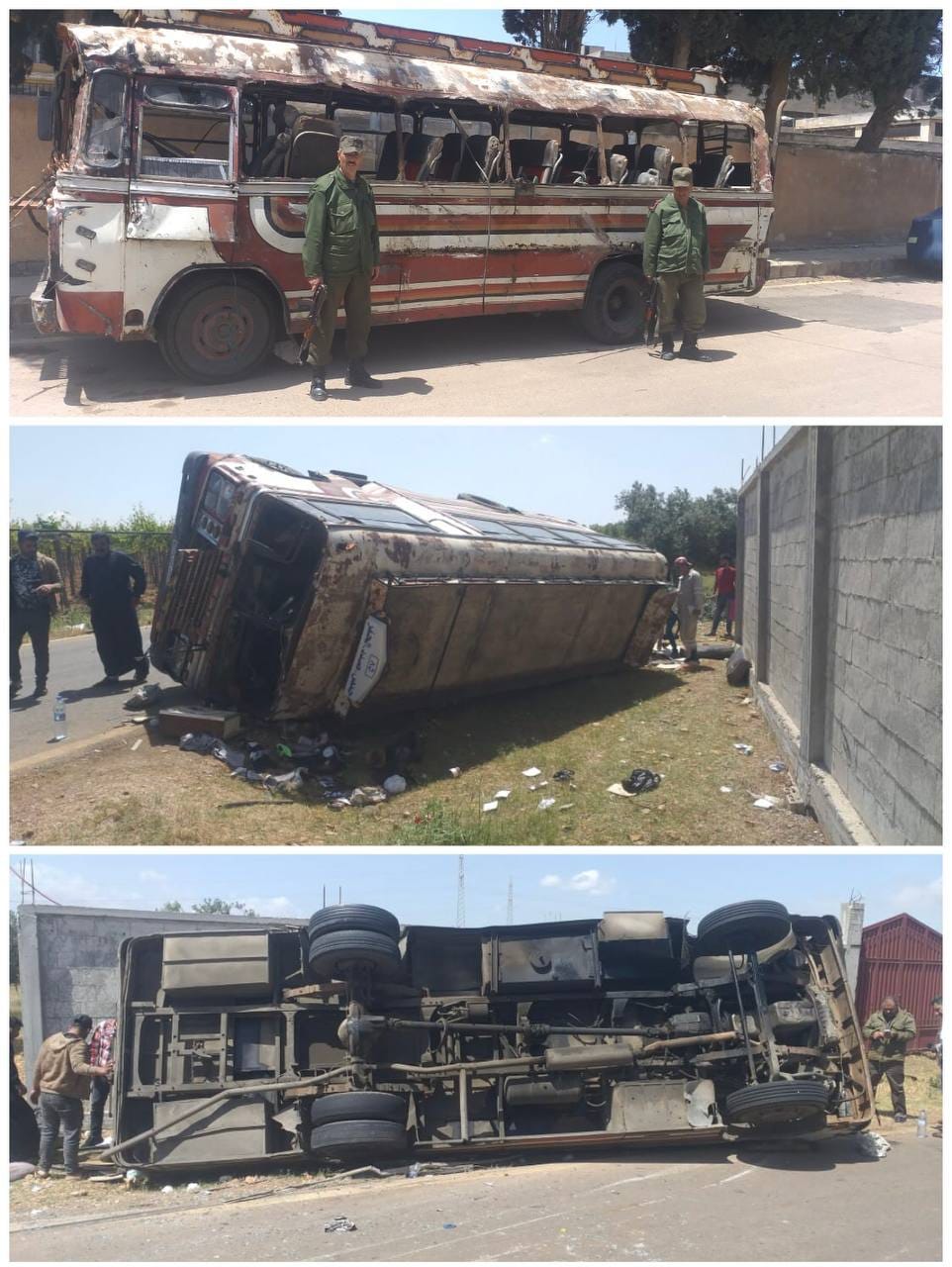 وفاة امرأة وإصابة 39 شخصاً بحادث سير على طريق حمص _ تدمر