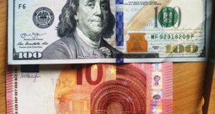انخفاض سعر صرف اليورو مقابل الدولار